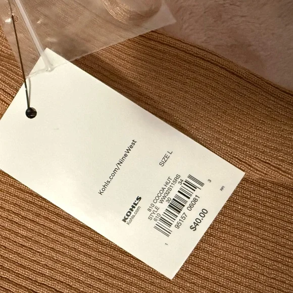 Nine West Tan Ribbed Sweater
Brand new with tags!
Size Large - Picture 9 of 9